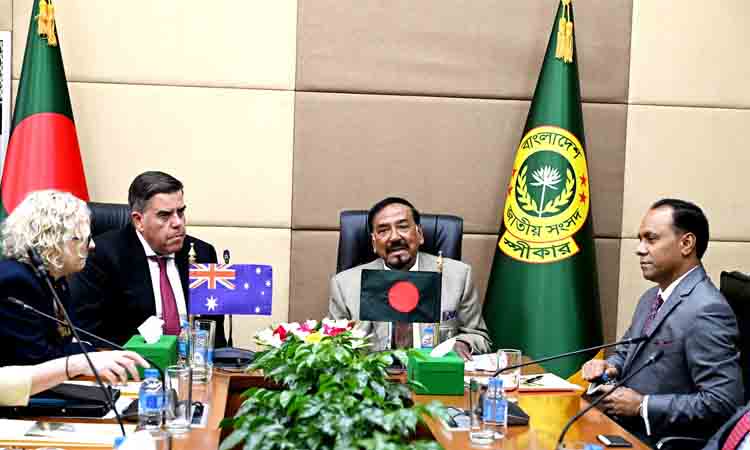 Australian Speaker Milton Dick meets JS Speaker Hafiz Uddin Ahmad