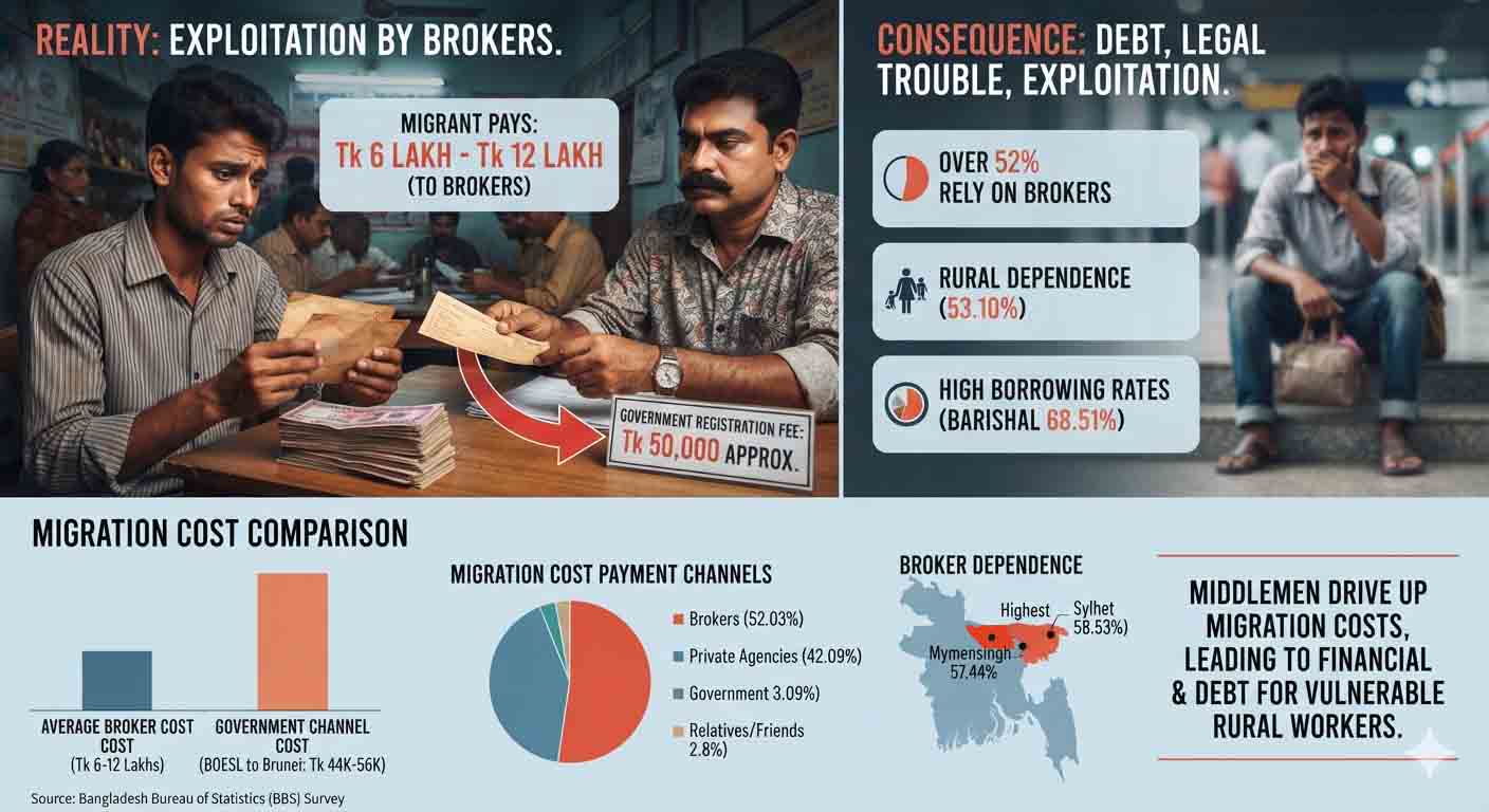 Middlemen Drive Up Migration Costs as Over 52% Migrants Rely on Brokers: BBS