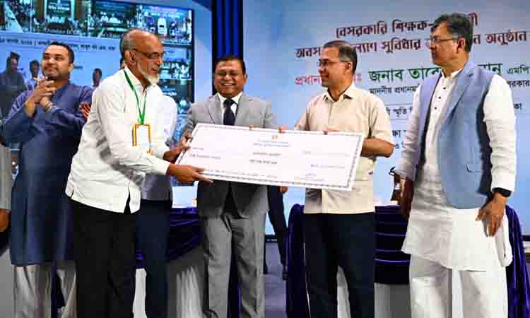 PM opens Tk 2,035 cr benefit payment for private institution teachers, employees