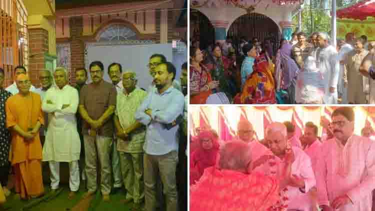 State Minister Amit visits several Puja Mandaps, exchanges greetings